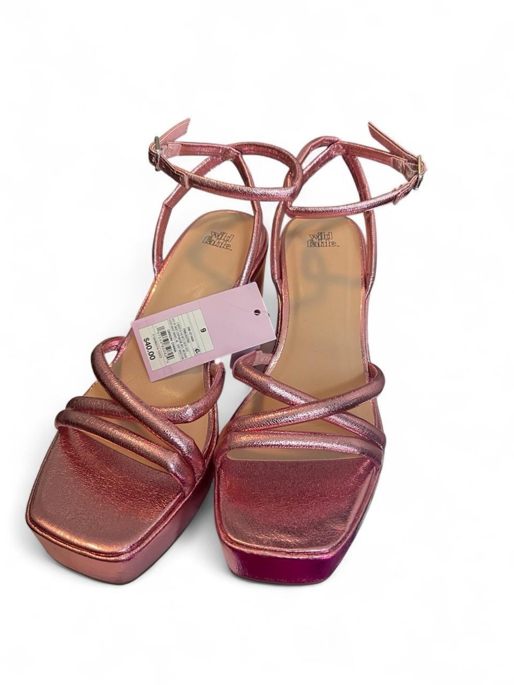 wild fable Rose Metallic Strappy Platform Heels